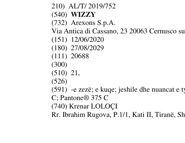 Zëri i markës WIZZY në buletin