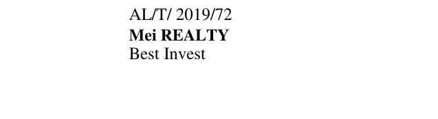 Zëri i markës Mei REALTY në buletin