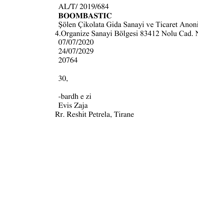Zëri i markës BOOMBASTIC në buletin