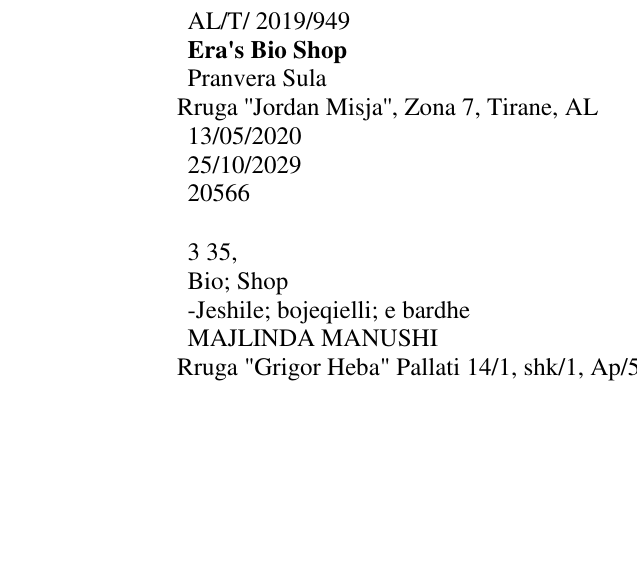Zëri i markës Era's Bio Shop në buletin