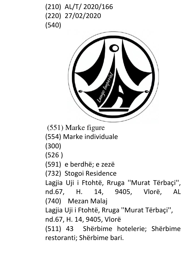 Zëri i markës Lungo Imperial në buletin