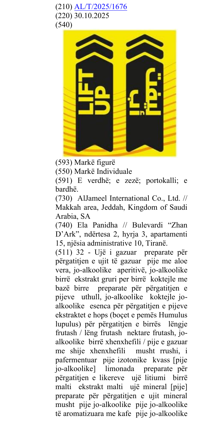 Zëri i markës LIFT UP në buletin