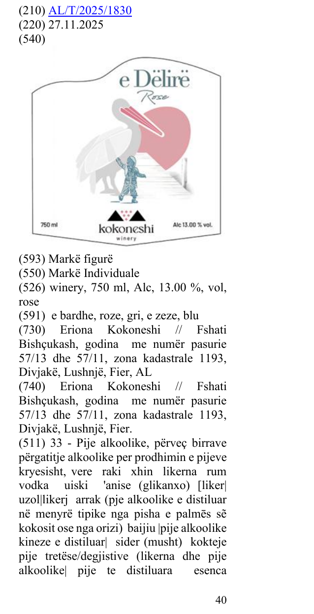 Zëri i markës winery, 750 ml, Alc, 13.00 %, vol, rose në buletin