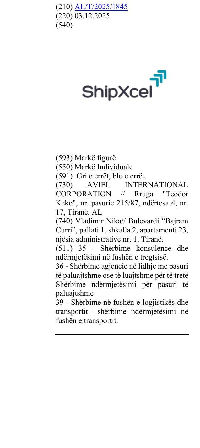 Zëri i markës ShipXcel në buletin