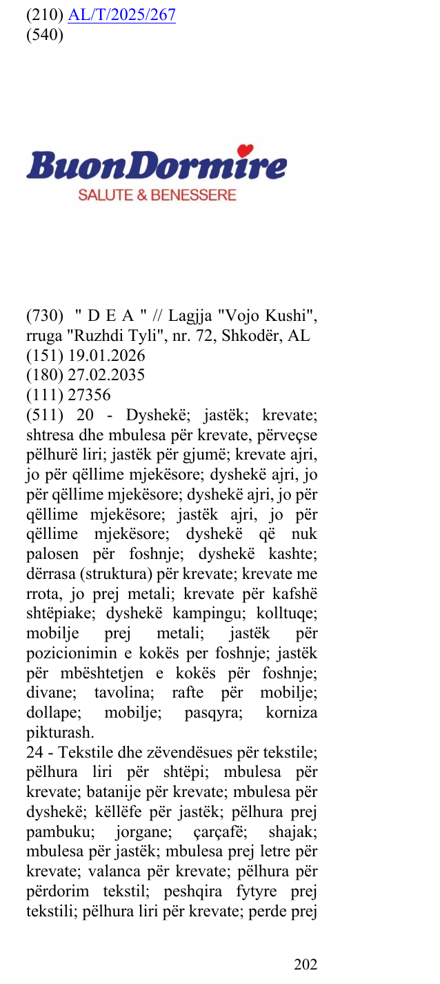 Zëri i markës Buon në buletin