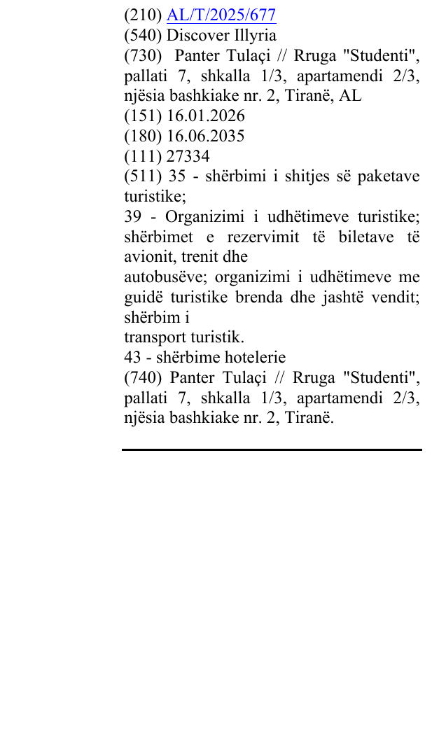 Zëri i markës Discover Illyria në buletin