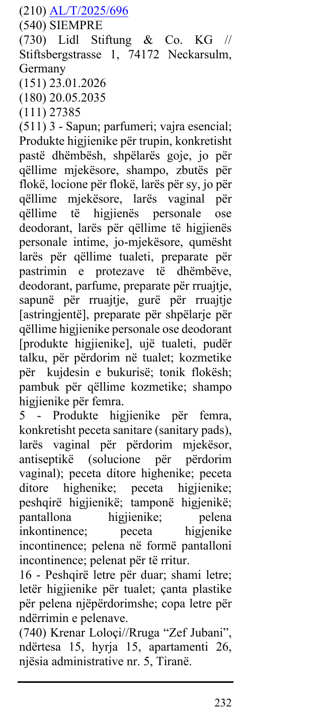 Zëri i markës SIEMPRE në buletin