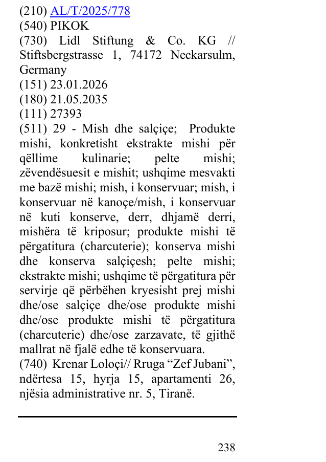 Zëri i markës PIKOK në buletin