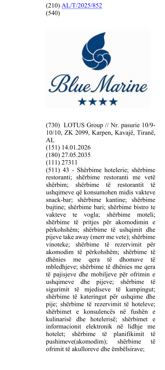 Zëri i markës elementi i 4 yjeve në buletin
