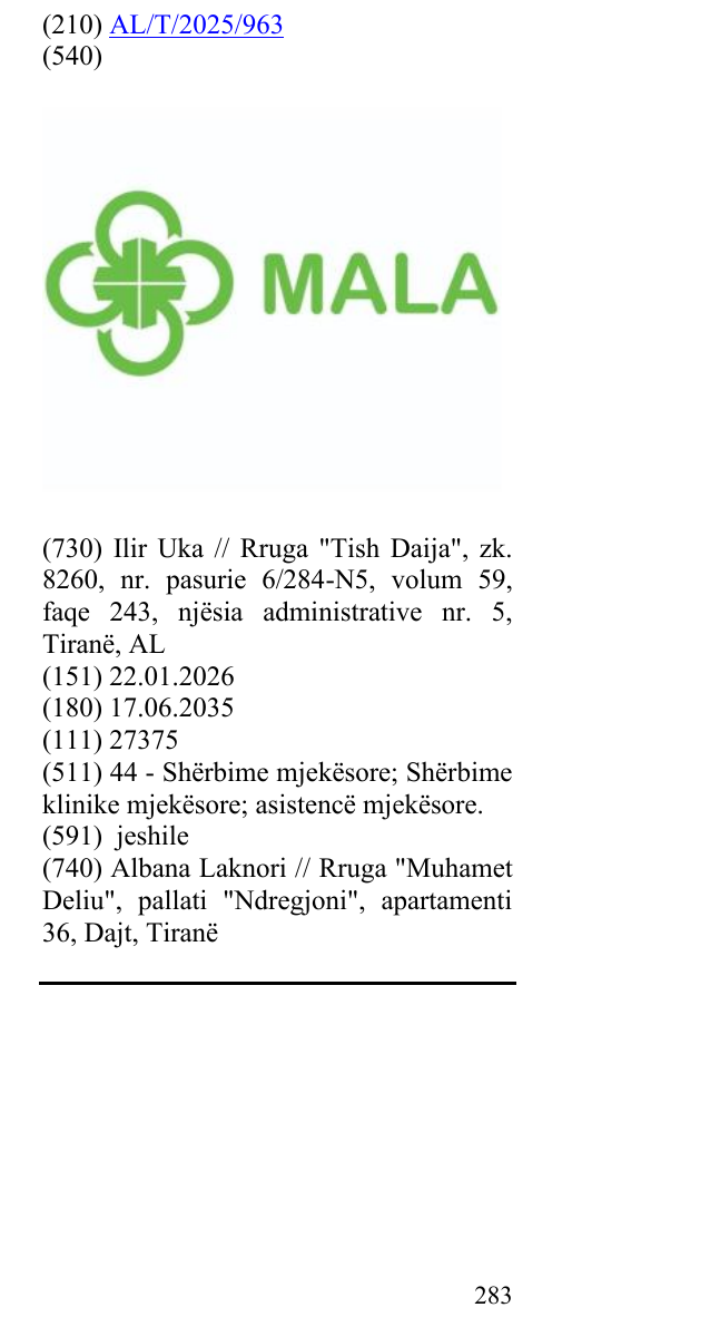 Zëri i markës MALA në buletin