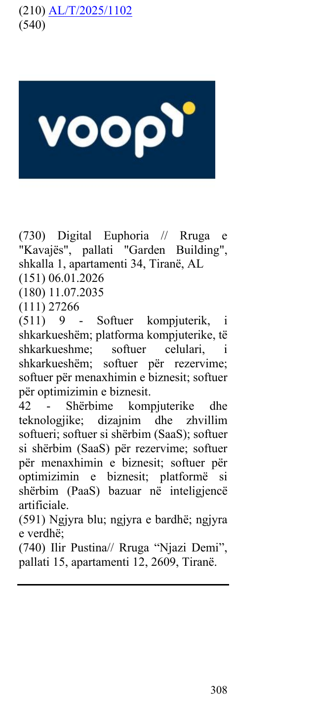 Zëri i markës voop në buletin