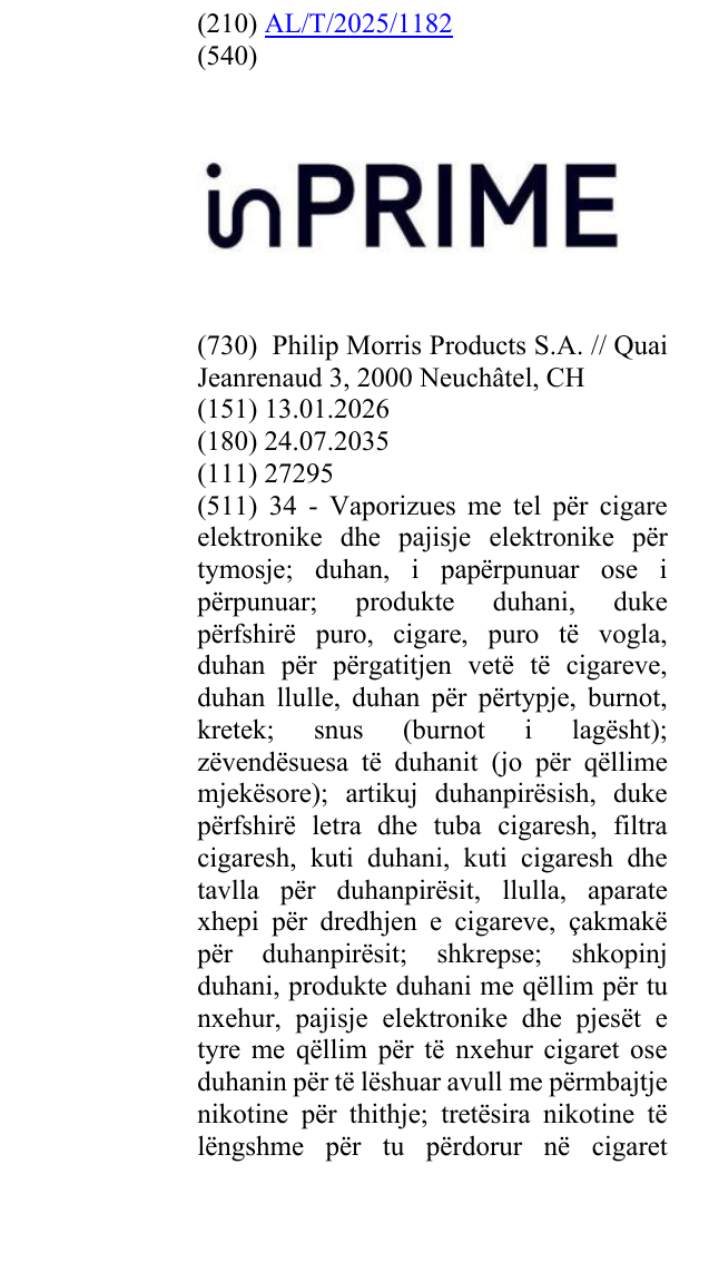 Zëri i markës in PRIME në buletin