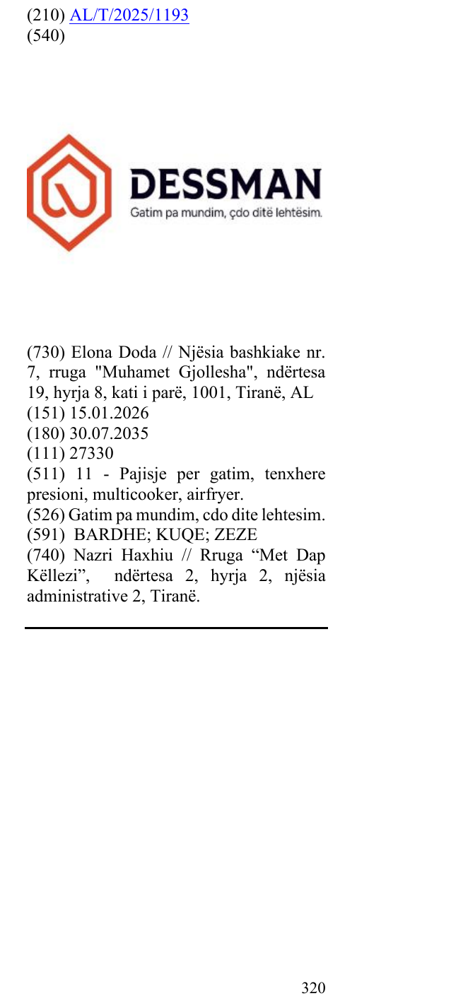 Zëri i markës Gatim pa mundim, cdo dite lehtesim. në buletin