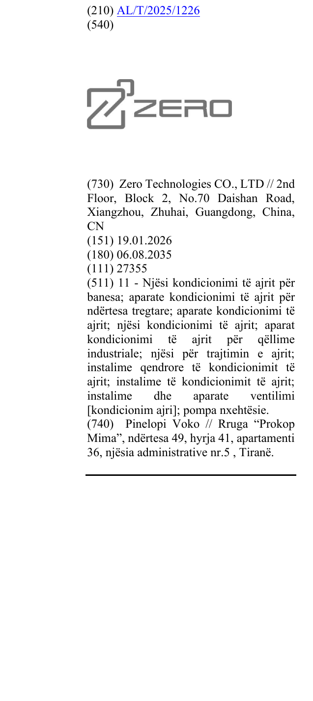 Zëri i markës ZERO në buletin