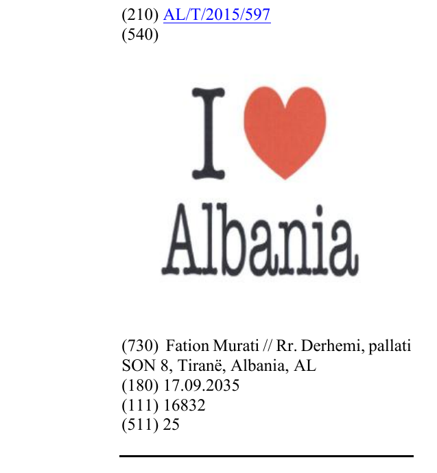 Zëri i markës I love Albania në buletin