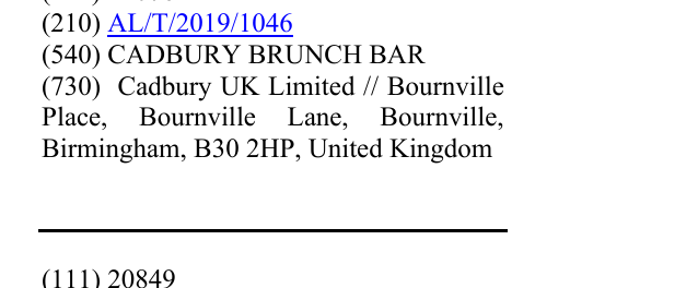 Zëri i markës CADBURY BRUNCH BAR në buletin
