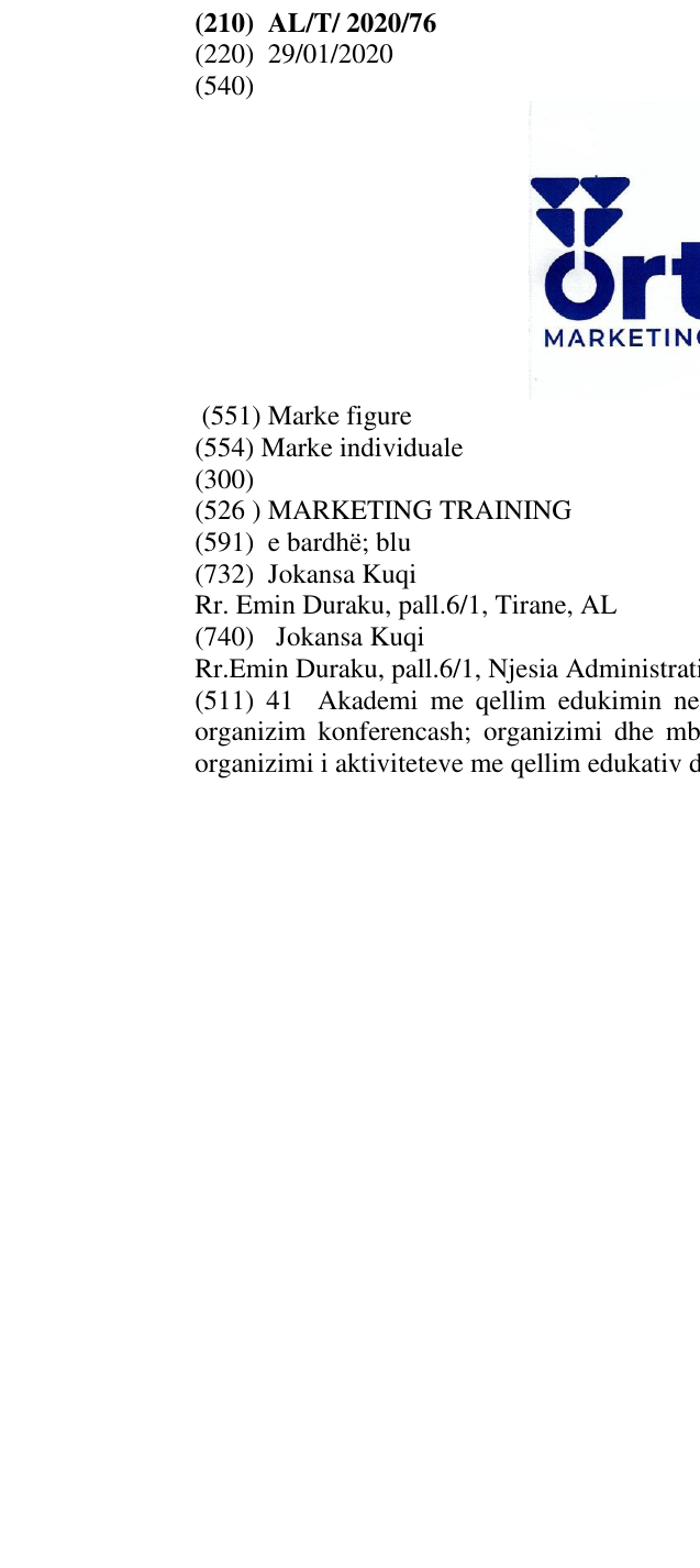 Zëri i markës MARKETING TRAINING në buletin
