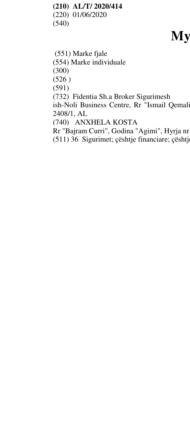 Zëri i markës MySig në buletin