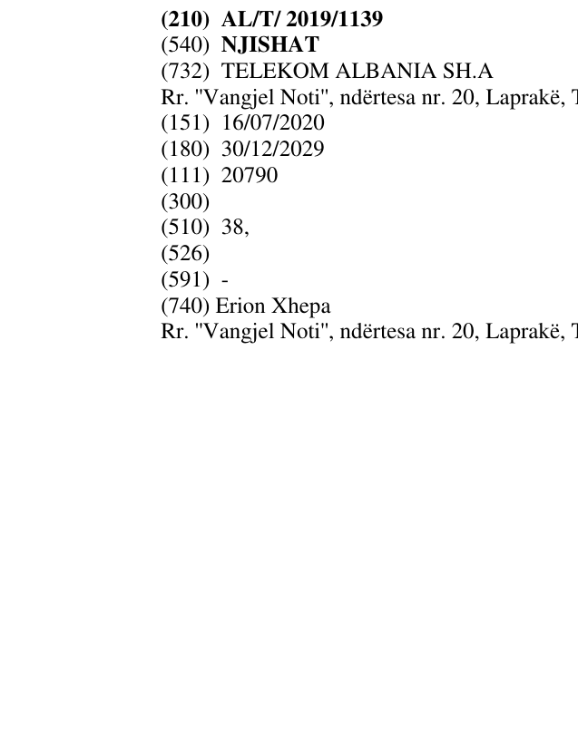 Zëri i markës NJISHAT në buletin