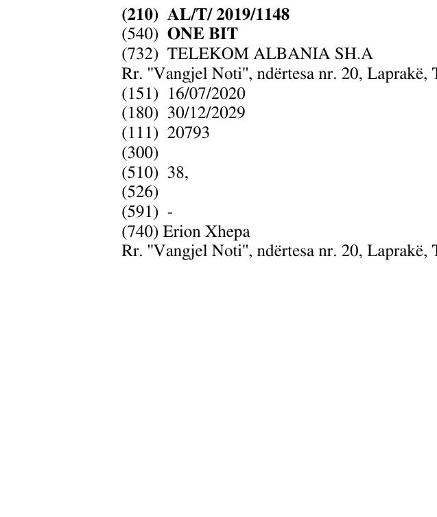 Zëri i markës ONE BIT në buletin