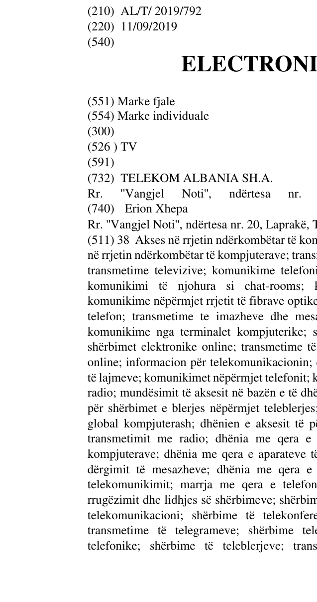 Zëri i markës ELECTRONIC BEATS TV në buletin