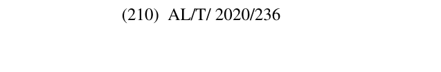 Zëri i markës AL/T/2020/236 në buletin