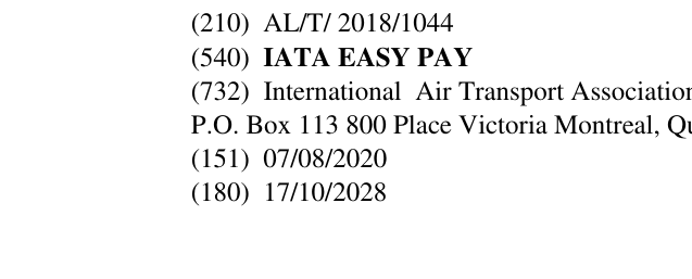 Zëri i markës IATA EASY PAY në buletin