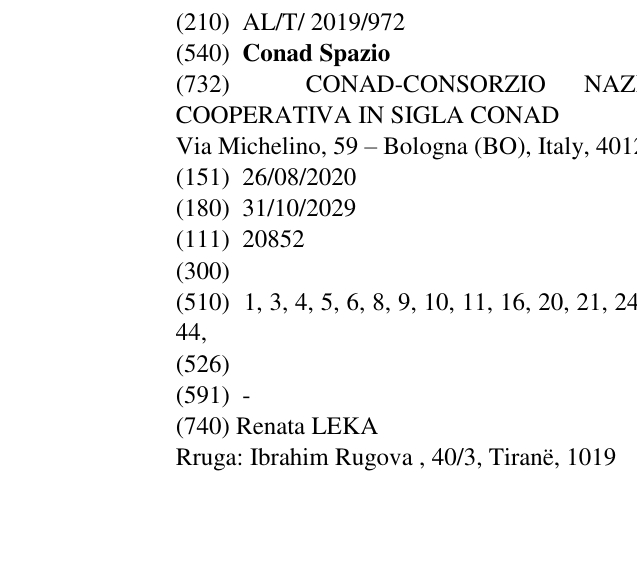 Zëri i markës Conad Spazio në buletin