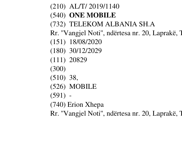 Zëri i markës ONE MOBILE në buletin
