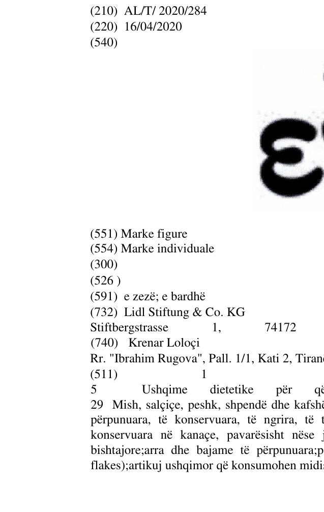 Zëri i markës eὖ në buletin
