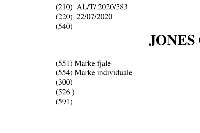 Zëri i markës JONES GUARD në buletin