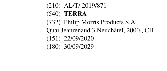 Zëri i markës TERRA në buletin