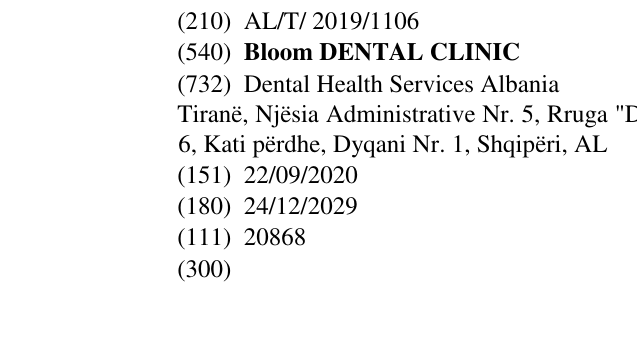 Zëri i markës Bloom DENTAL CLINIC në buletin