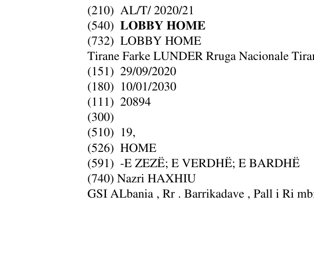 Zëri i markës LOBBY HOME në buletin