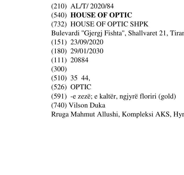 Zëri i markës HOUSE OF OPTIC në buletin
