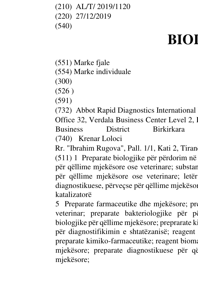 Zëri i markës BIOLINE në buletin