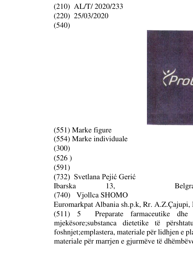 Zëri i markës Protekal në buletin