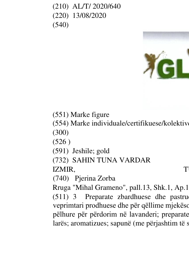 Zëri i markës Glint në buletin