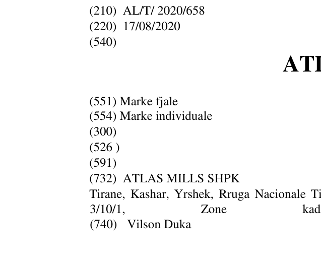 Zëri i markës ATLAS në buletin