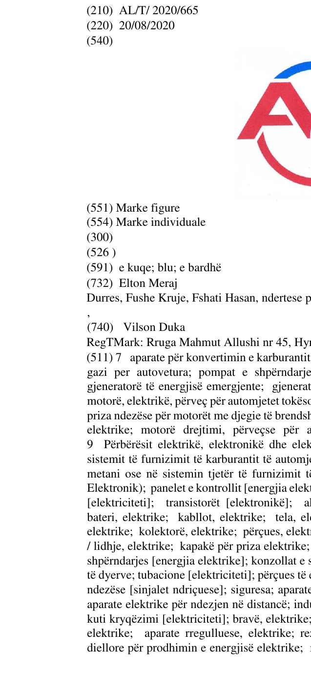 Zëri i markës AC në buletin