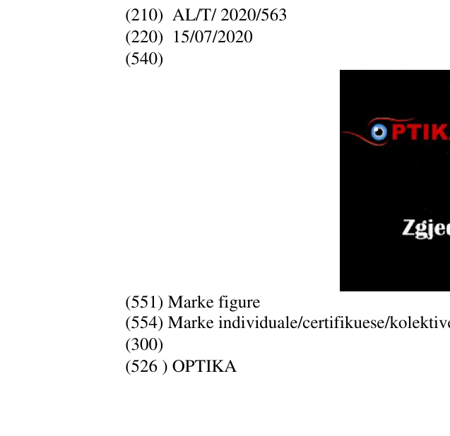 Zëri i markës OPTIKA Buletini i Pronësisë Industriale 13 në buletin