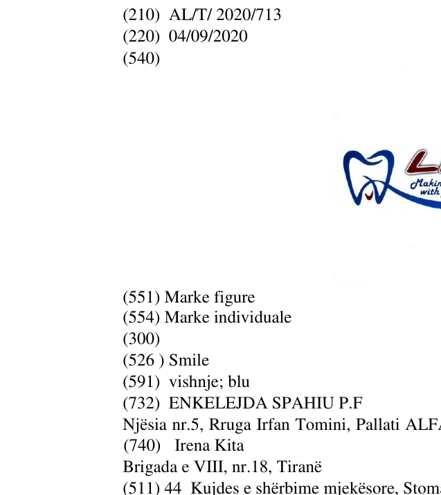 Zëri i markës Smile në buletin