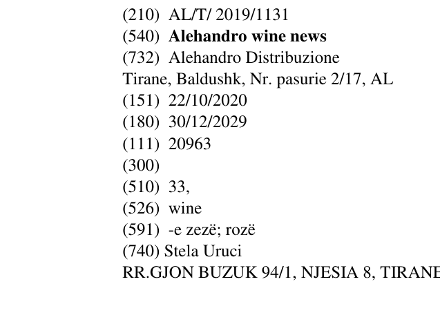 Zëri i markës Alehandro wine news në buletin