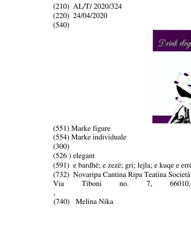 Zëri i markës elegant në buletin