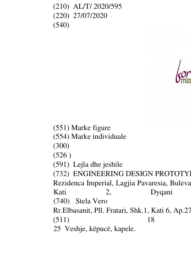 Zëri i markës Forao Maria në buletin