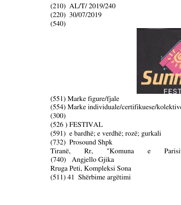 Zëri i markës FESTIVAL në buletin