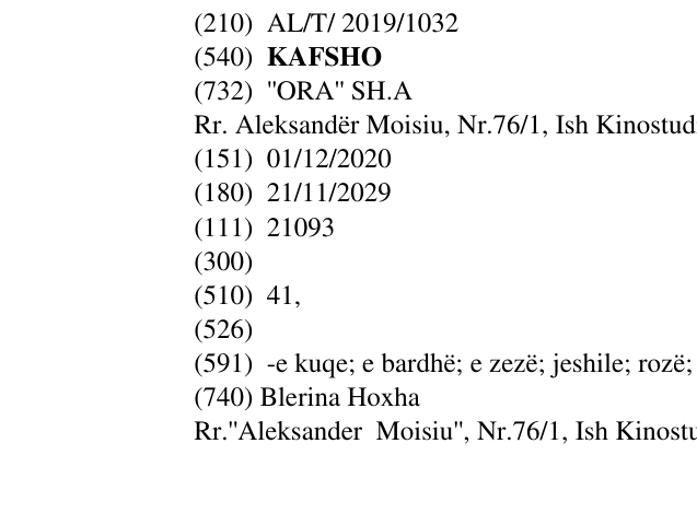 Zëri i markës KAFSHO në buletin