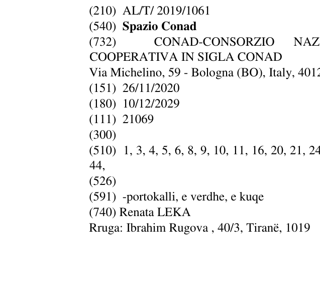 Zëri i markës Spazio Conad në buletin