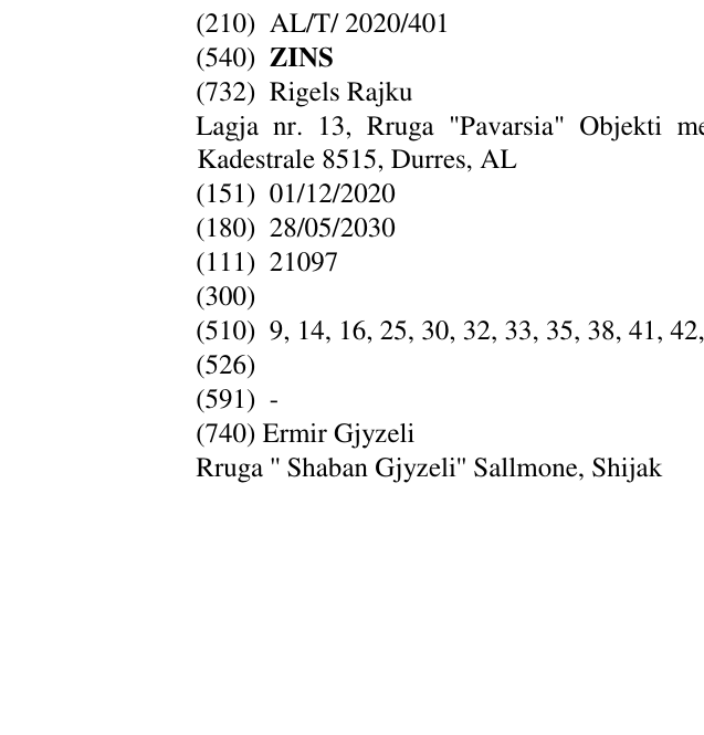 Zëri i markës ZINS në buletin