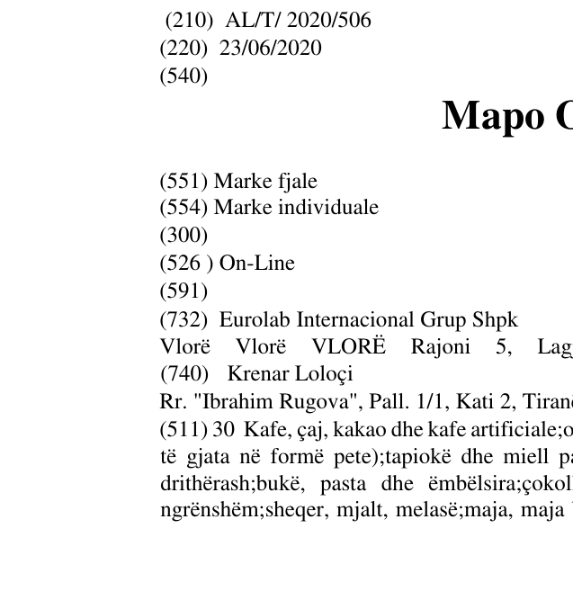 Zëri i markës Mapo On-Line në buletin